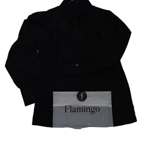 Flamingo brand, black button up dress shirt.Size: Large NWOT - Picture 1 of 5